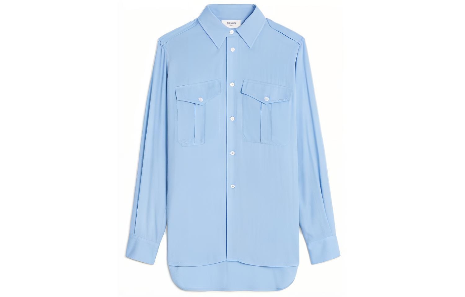 CELINE SS23 Single-Breasted Shirt Blue