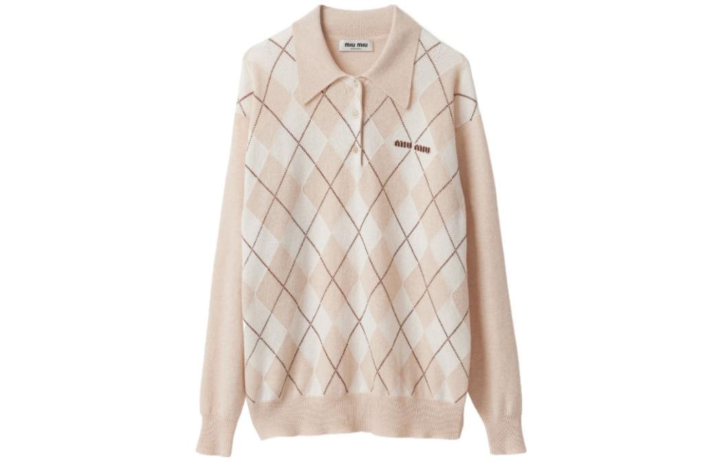 Miu Miu FW23 Striped Logo Knit Sweater