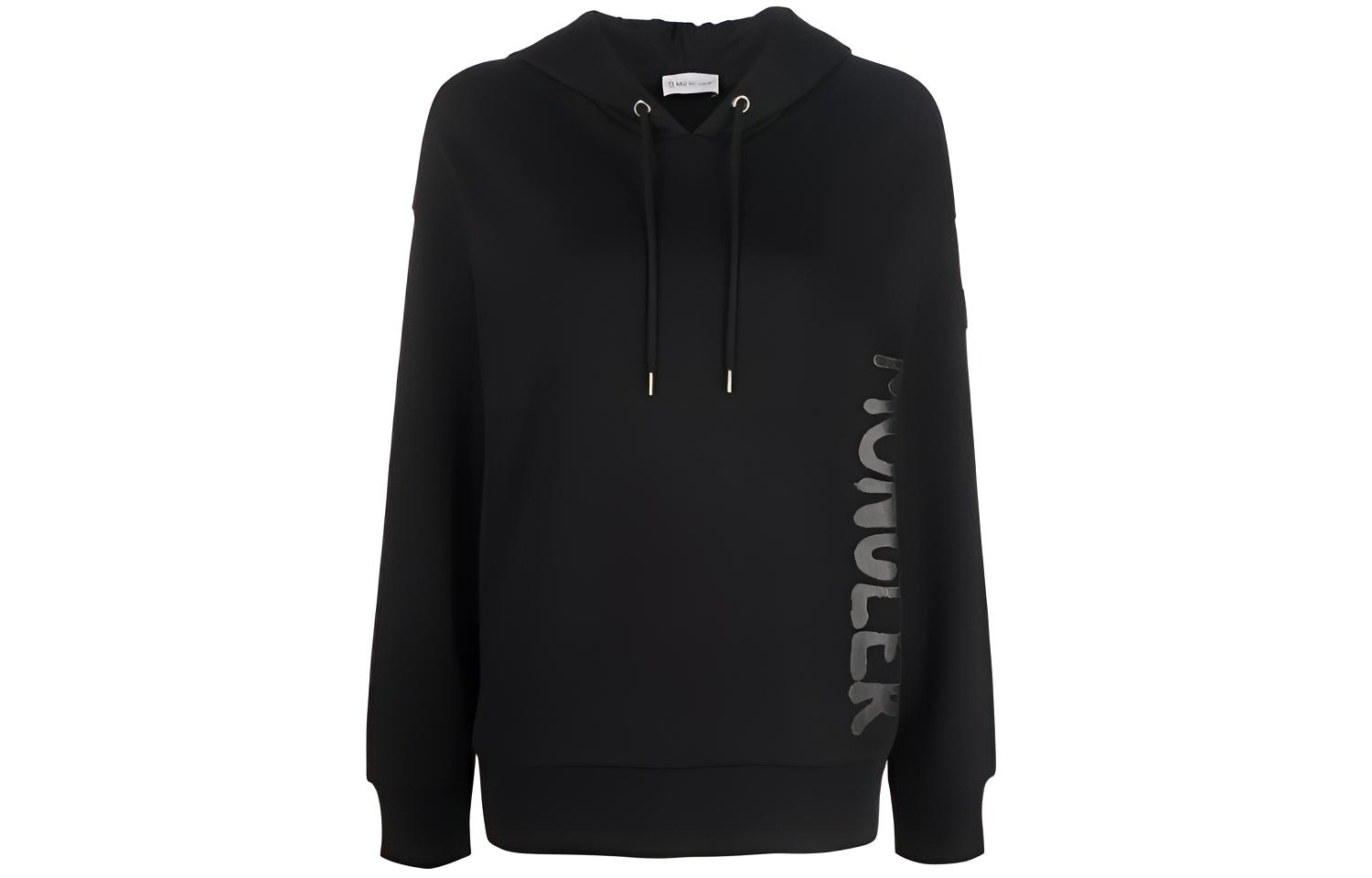 Moncler FW22 Logo Hoodie Black