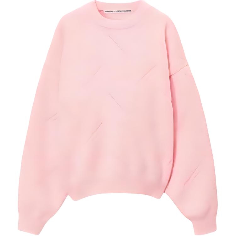 Alexander Wang FW23 Embossed Logo Pullover Pink