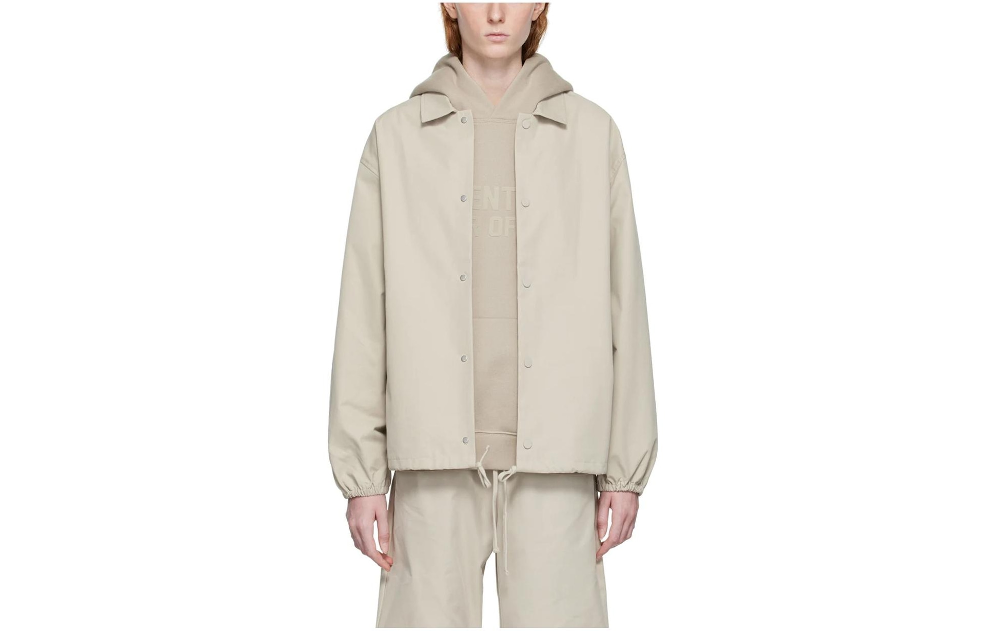 Fear of God Essentials FW22 Gray Drawstring Jacket Smoke