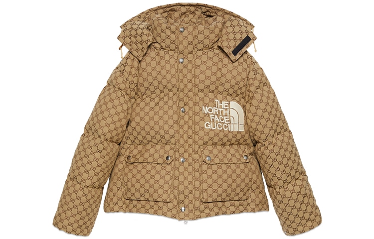 GUCCI/古驰 Gucci x The North Face GG Canvas Down Jacket
