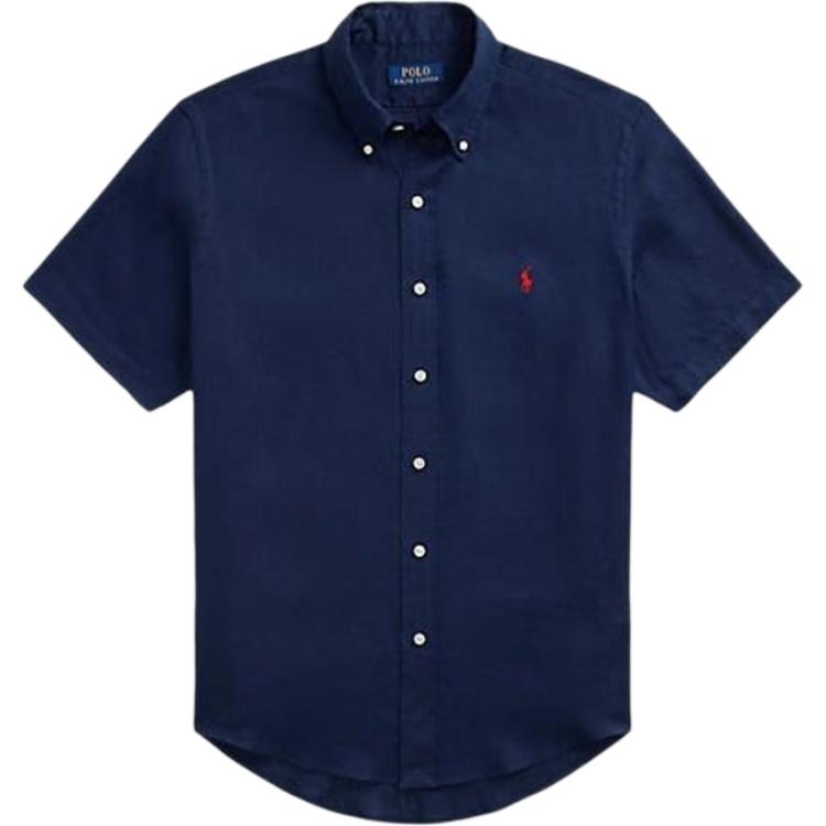 Polo Ralph Lauren Logo Button-Up Shirt Navy