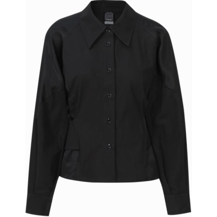 PINKO Single-Breasted Batwing Shirt Black