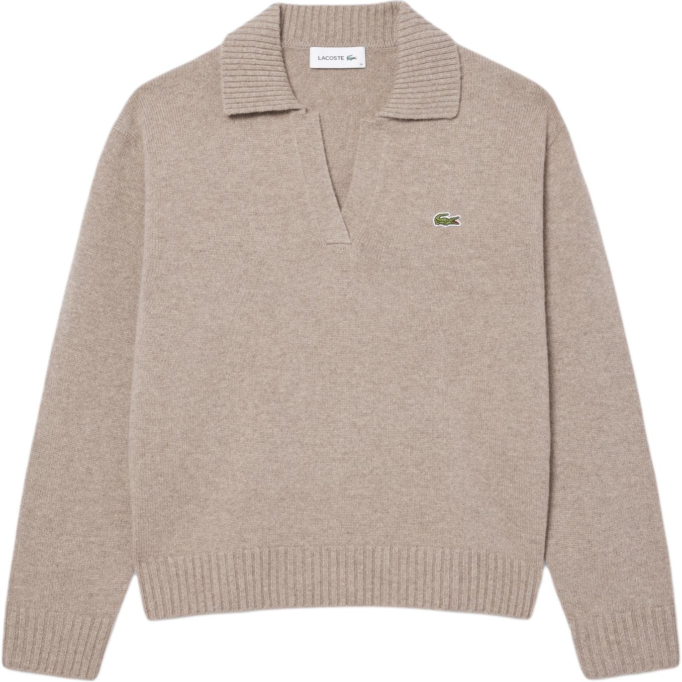 Lacoste Classic Logo Cashmere Sweater Light Brown