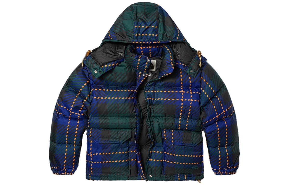 北面/THE NORTH FACE The North Face Colorblock Hoodie Down Jacket Women Green