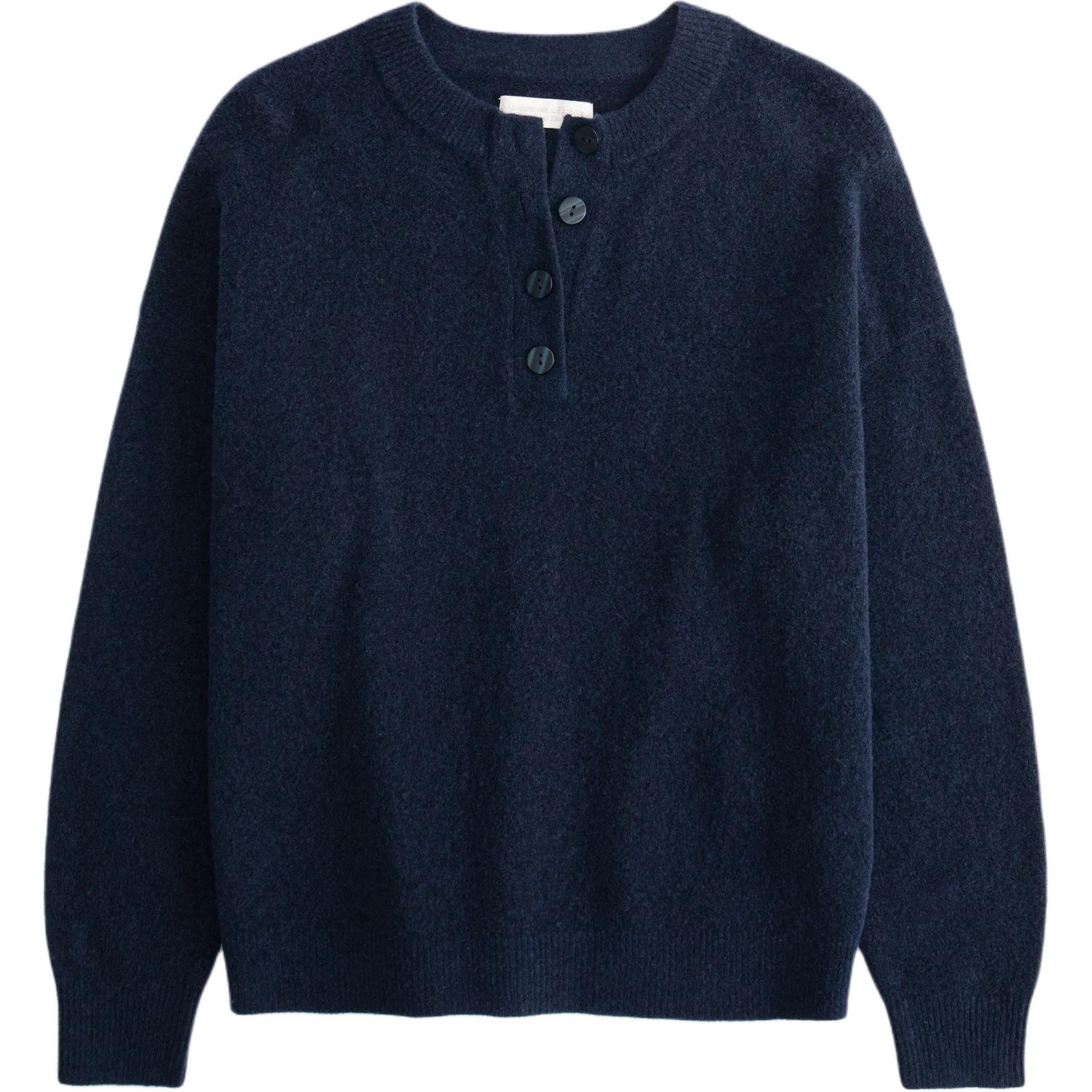 Abercrombie＆Fitch Abercrombie & Fitch Soft Knit Long Sleeve Navy