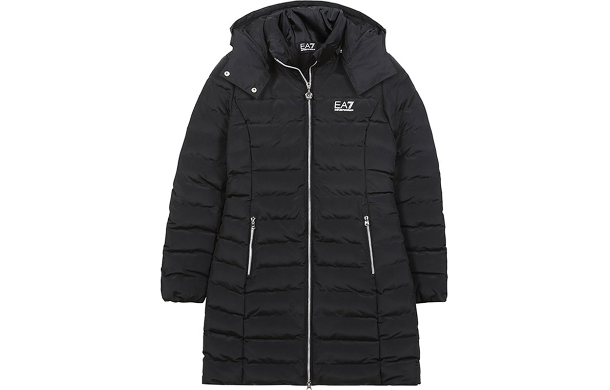 EMPORIO ARMANI/阿玛尼 Emporio Armani EA7 Black Cotton Coat