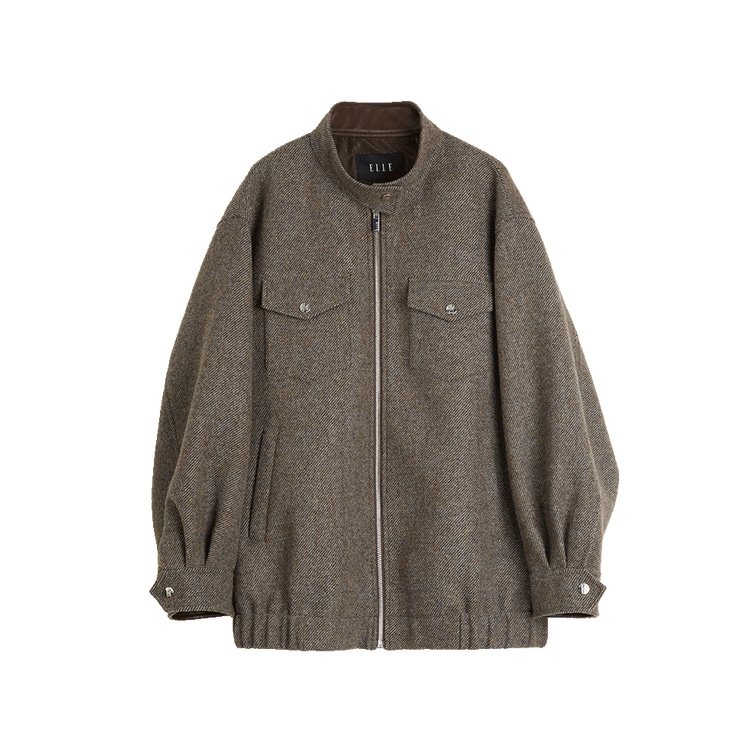 ELLE Vintage Cropped Jacket Deep Brown