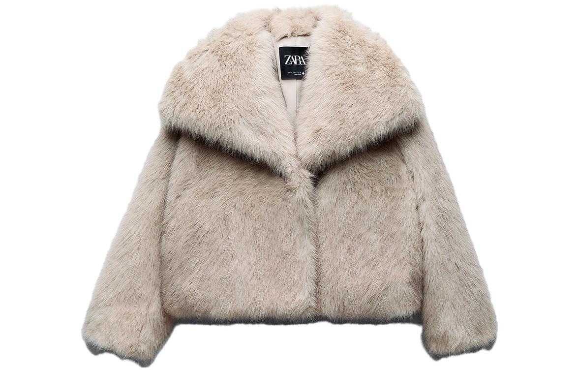ZARA Cardigan Fur White