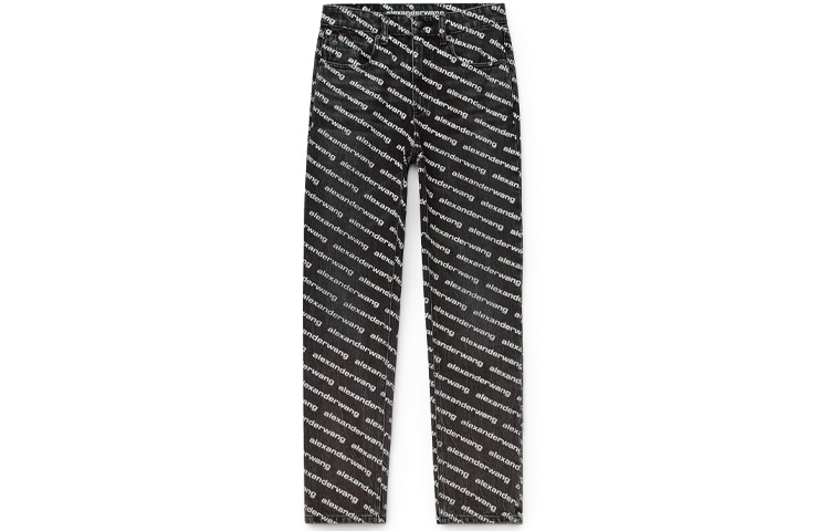Alexander Wang SS21 High Waist Logo Jeans