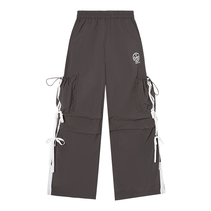 EPTISON Woman Vintage Contrast Trim Cargo Pants