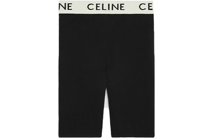 CELINE Logo Print Gym Shorts Black