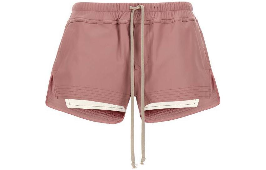 RICK OWENS RO Colorblock Drawstring Shorts Pink