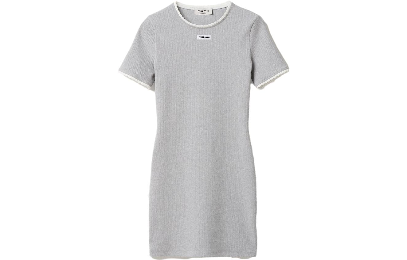 Miu Miu SS23 Logo Dress Gray