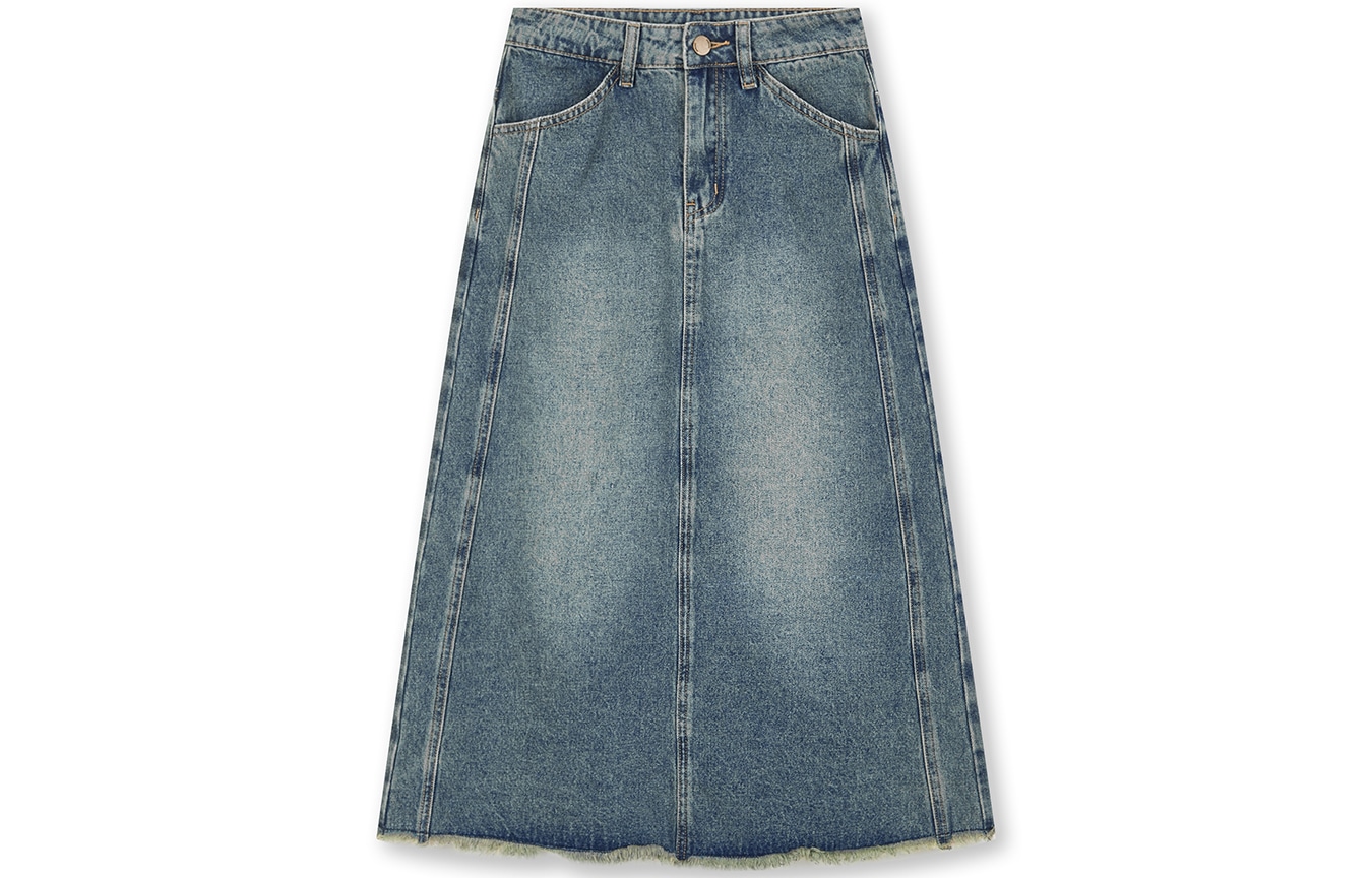 BONELESS Denim Skirt Deep Blue