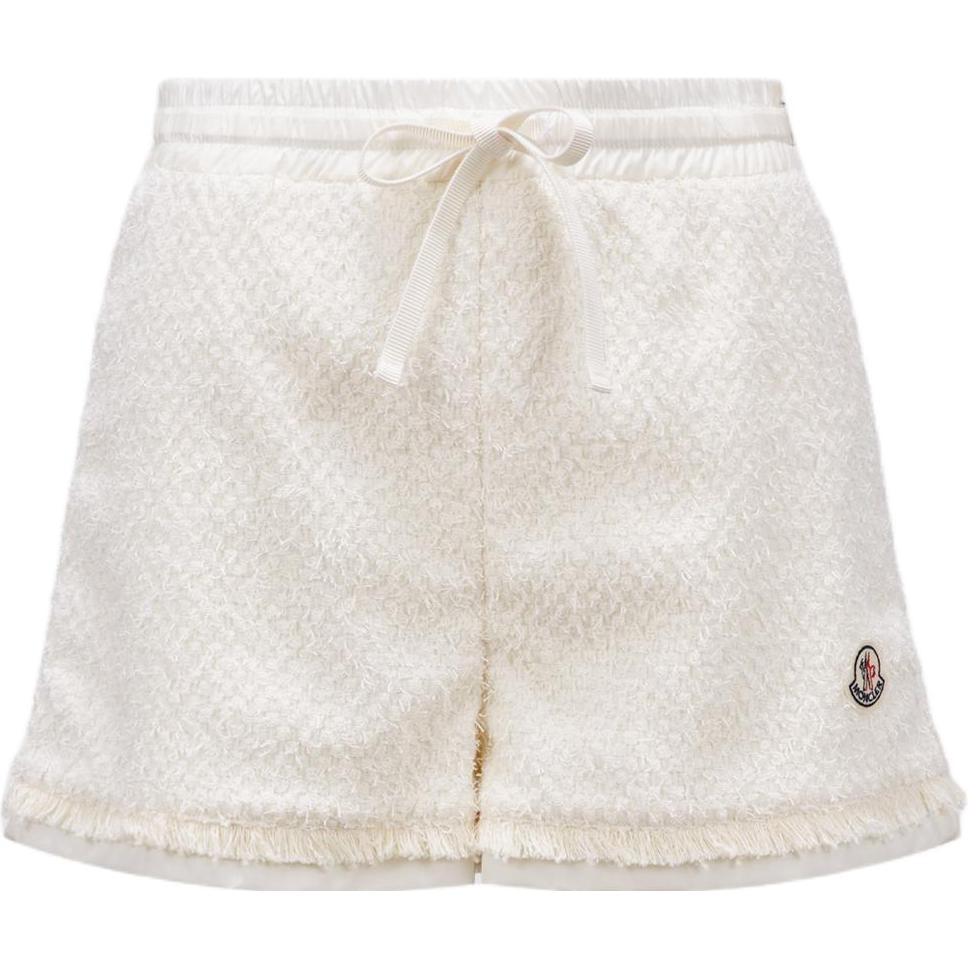 Moncler Mid-Rise Drawstring Shorts White