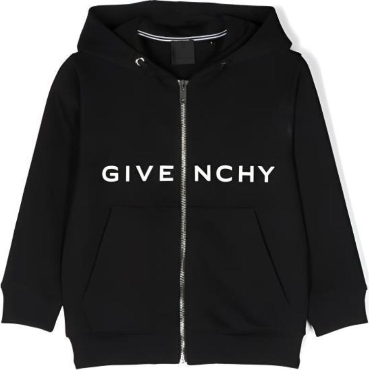 Givenchy/纪梵希 Givenchy Kids SS23 Logo Zip Hoodie Black