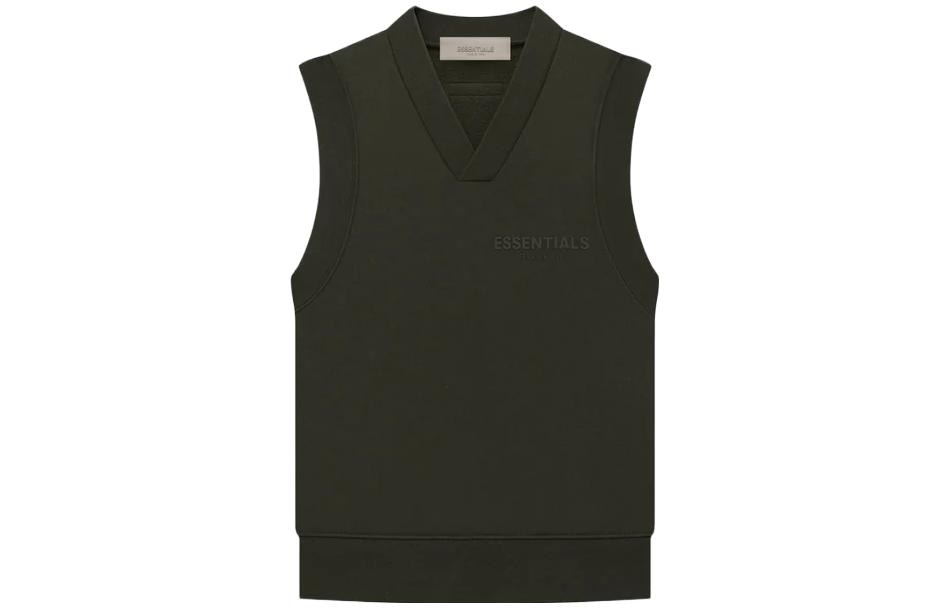 Fear of God Essentials SS23 Pullover V Neck Vest Off Black