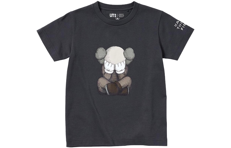 UNIQLO/优衣库 UNIQLO KAWS Kids T-Shirt Dark Grey