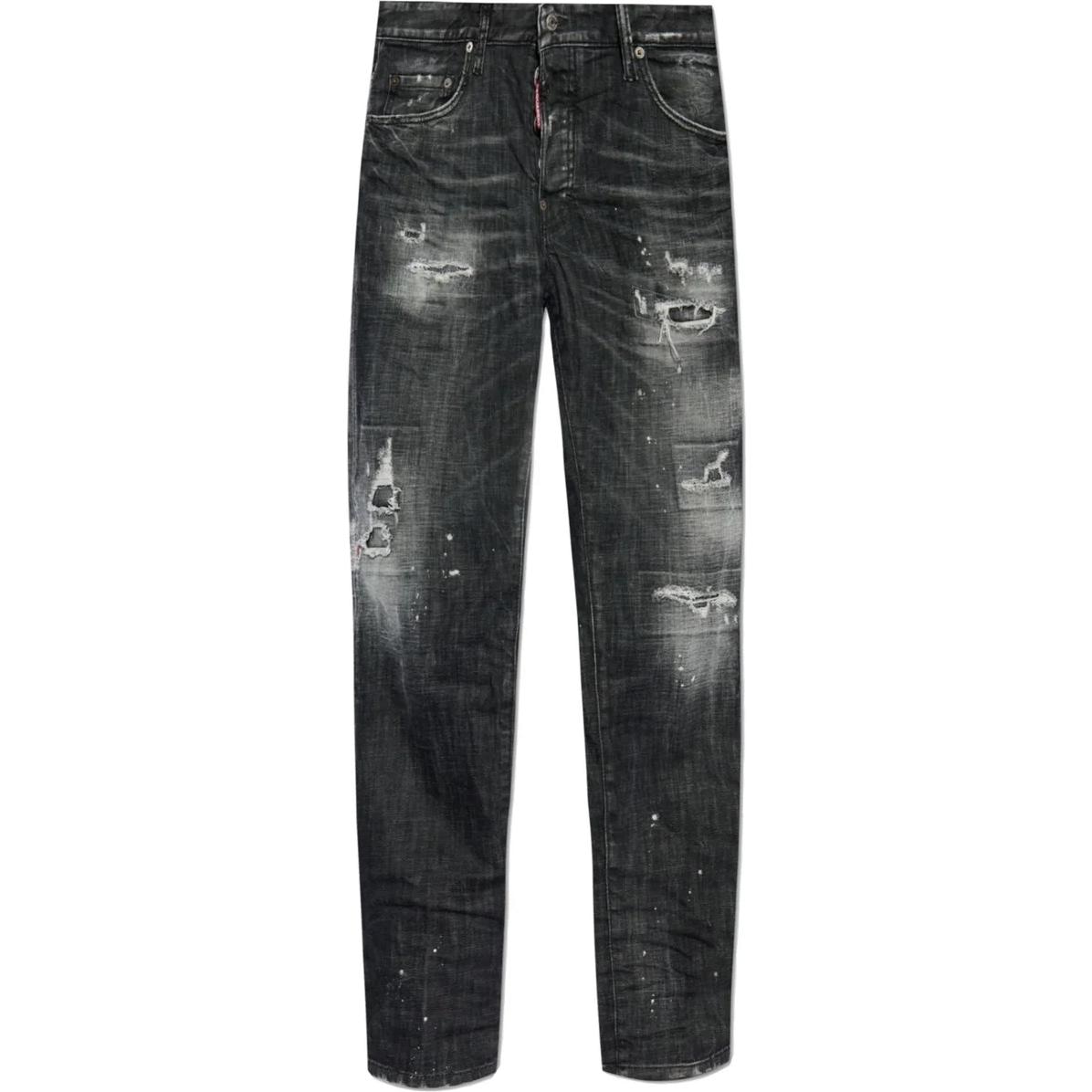 DSQUARED 2 DSQUARED2 Slim Fit Distressed Jeans Black