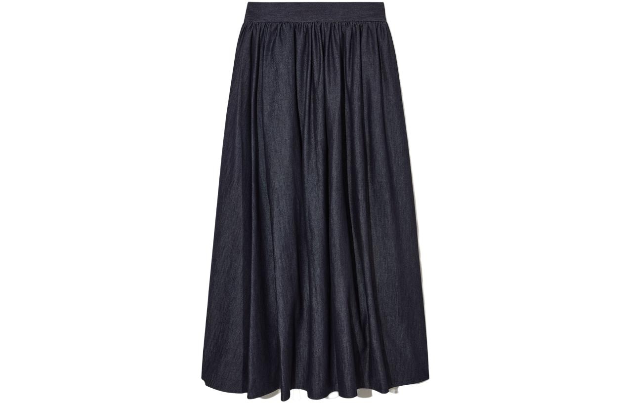 COS A-Line Midi Skirt Indigo