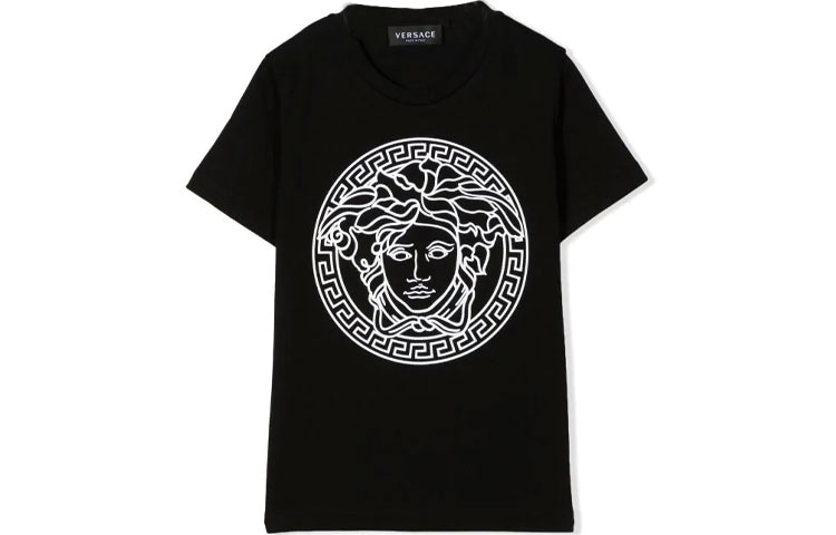 VERSACE/范思哲 Versace Medusa Logo T-Shirt Kids Black