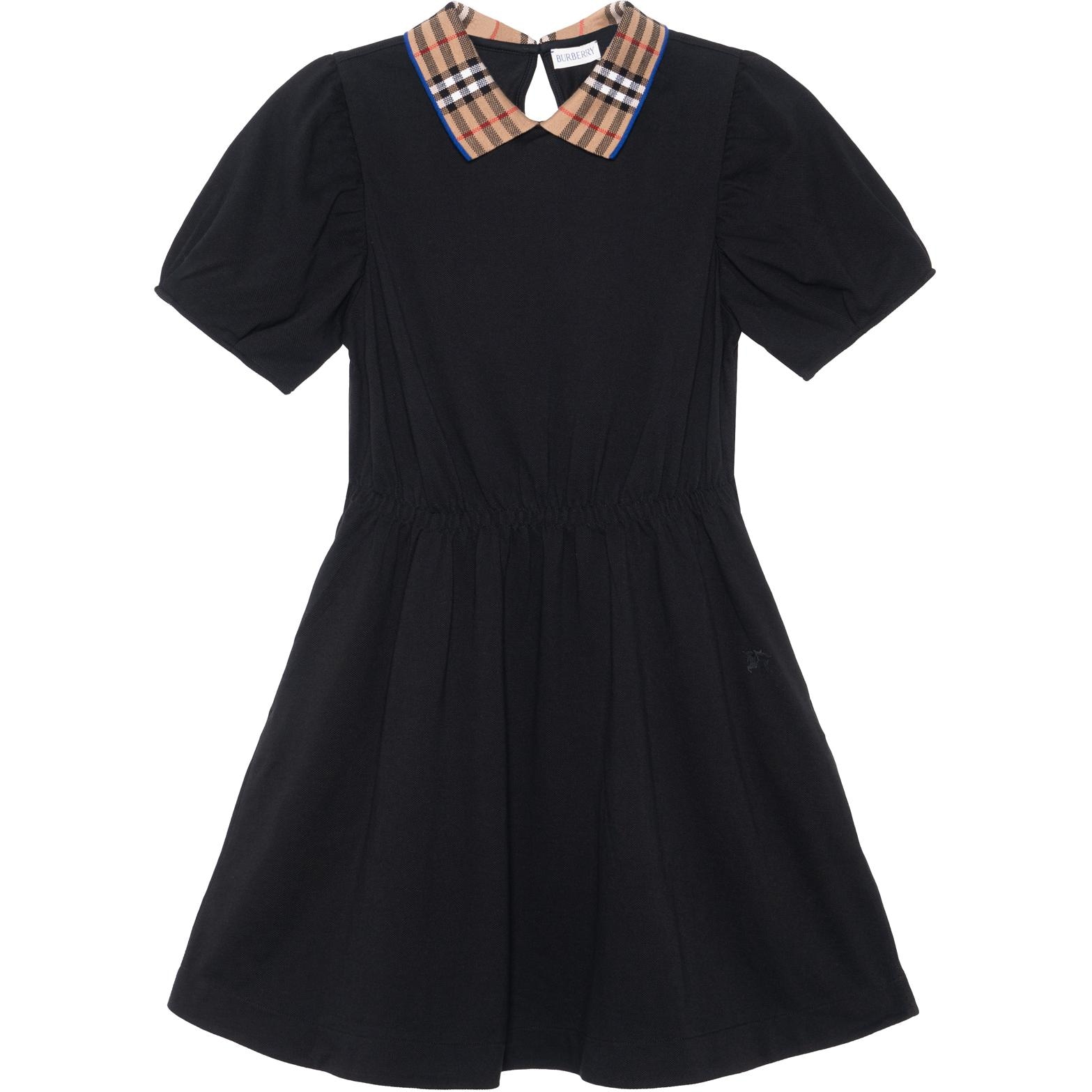 Burberry Check Collar Cotton Polo Dress