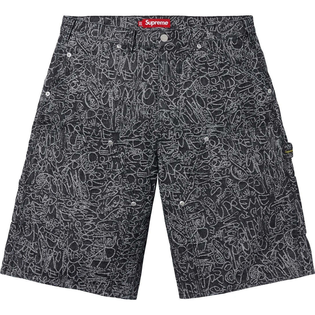 Supreme SS25 Handwriting Double Knee Denim Short