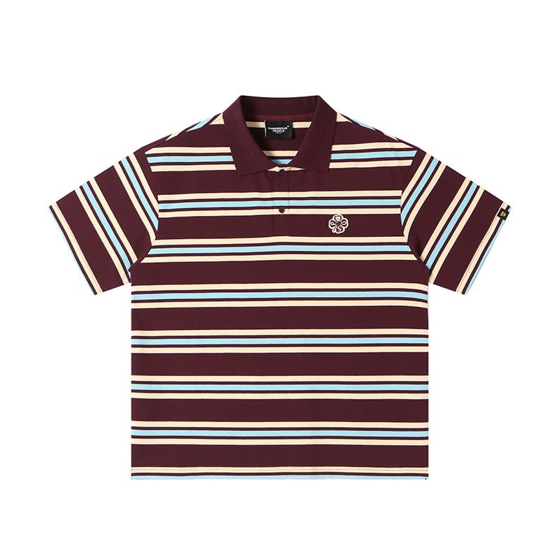 DANGEROUSPEOPLE Retro Striped Polo