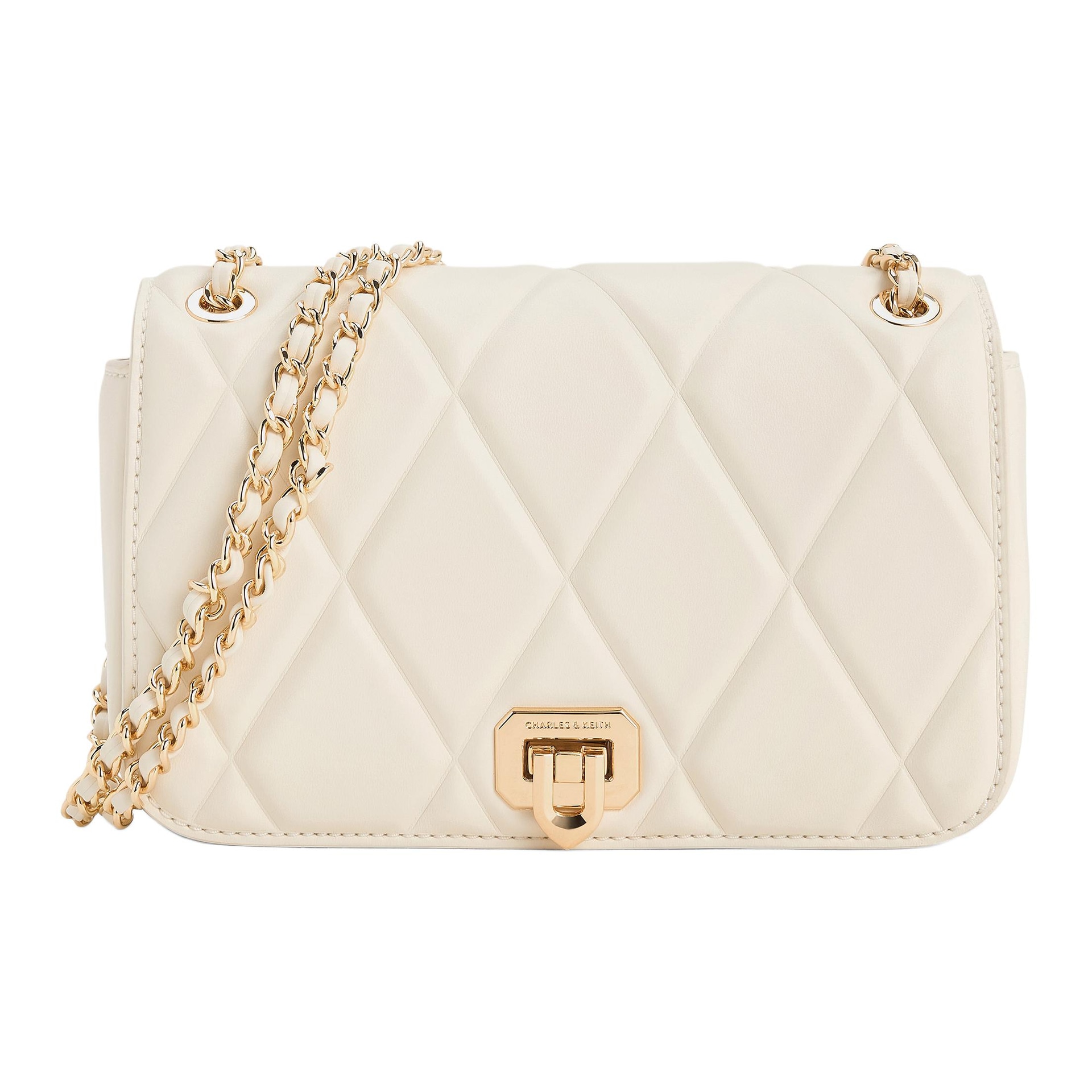 CHARLES&KEITH CHARLESKEITH ck PU CreamBlackLight Pink
