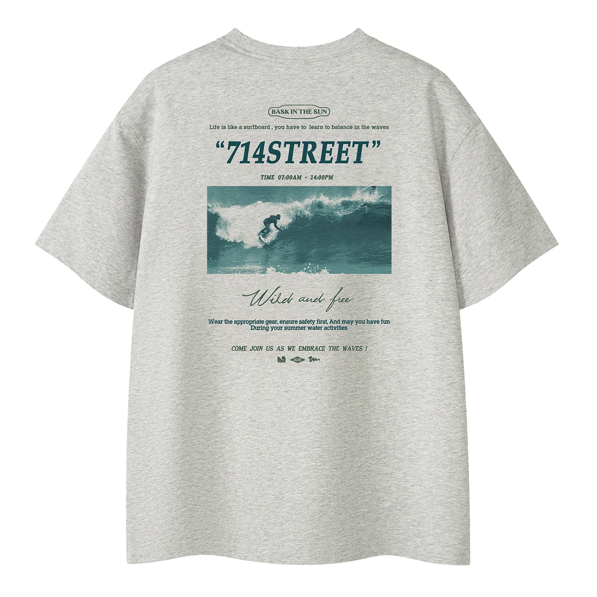 714STREET Heavyweight Surf Print Tee