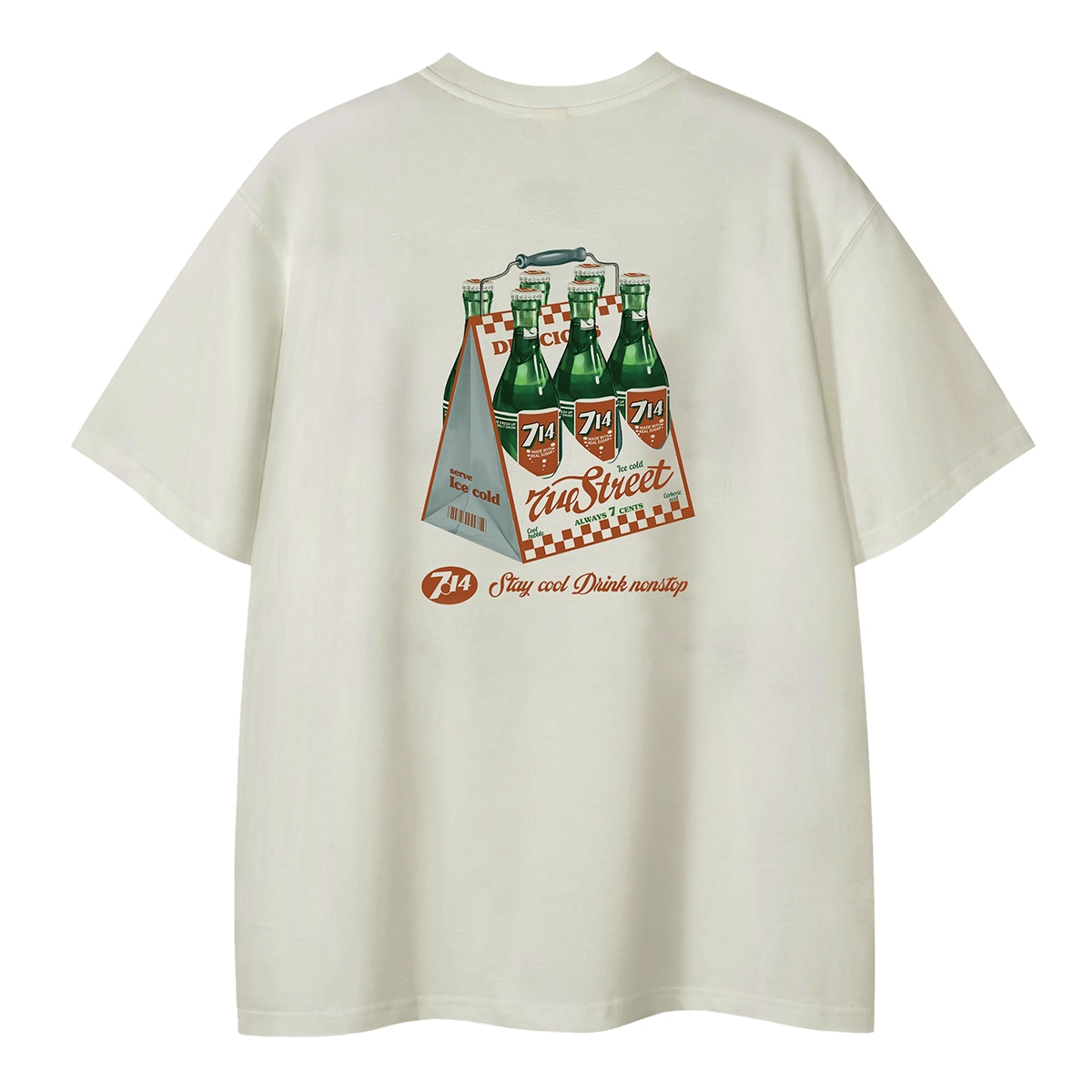 714STREET Retro Print Short Sleeve Tee