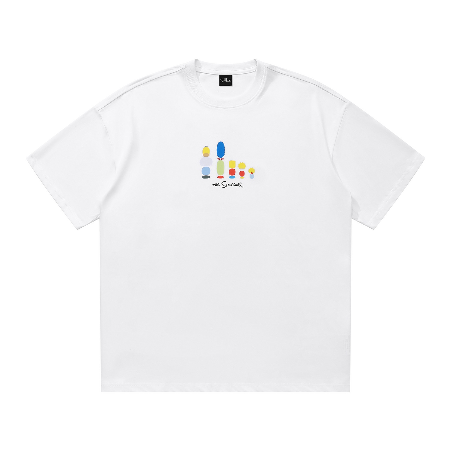 The Simpsons/辛普森一家 The Simpsons Cartoon Letter Print T-Shirt