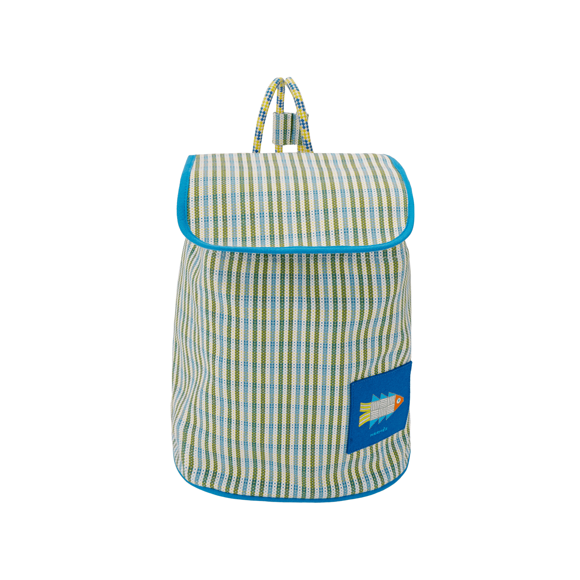 HERMES/爱马仕 Hermes Animal Tapestry Backpack Blue