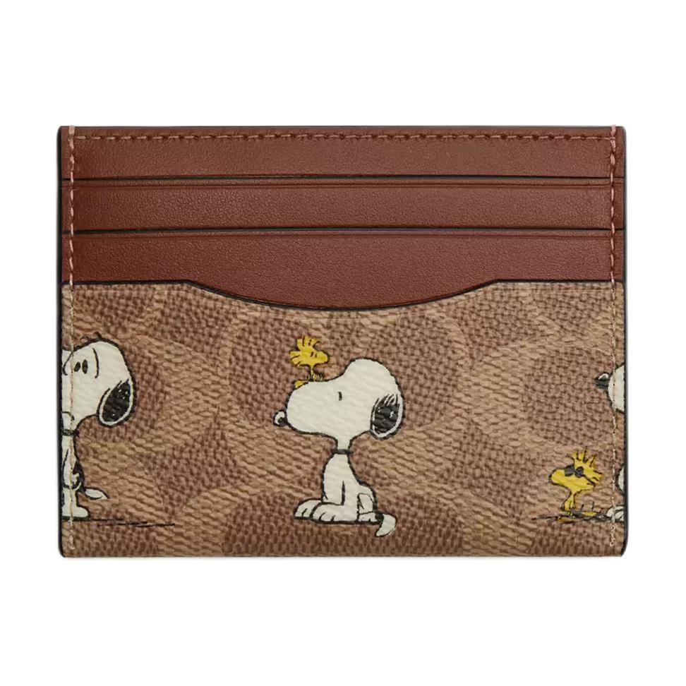 COACH/蔻驰 COACH x PEANUTS Slim Card Case Brown
