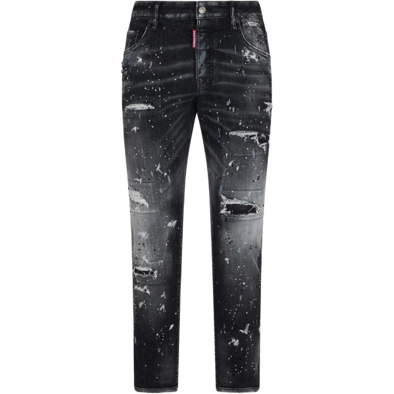 DSQUARED 2 DSQUARED2 SS24 Distressed Jeans Black