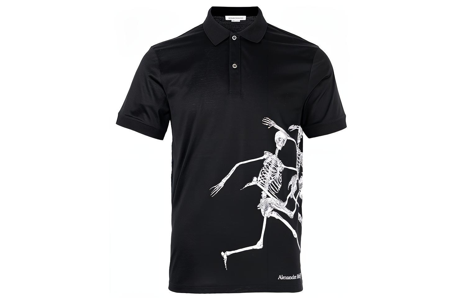 Alexander McQueen FW21 Skull Print Polo Black