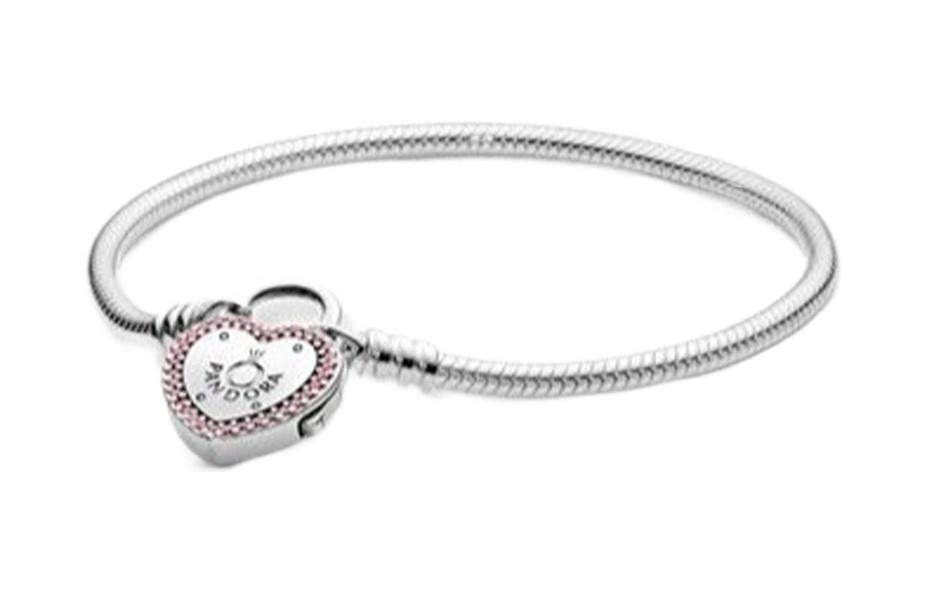 Pandora/潘多拉 Pandora Heart Pendant Bracelet Silver