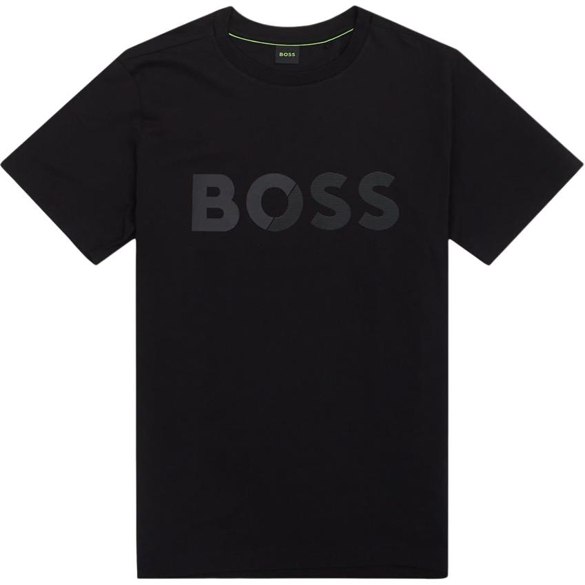 HUGO BOSS Lettered Crew Neck T-Shirt Black