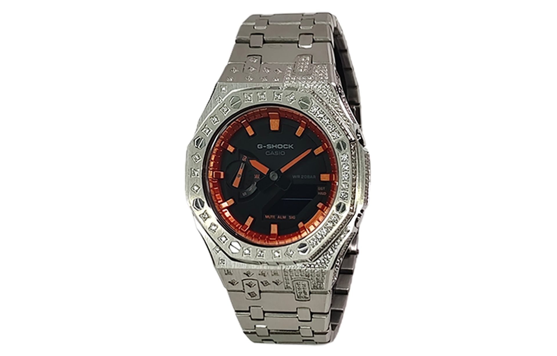 CASIO/卡西欧 Casio GA2100 Diamond Silver Stainless Steel