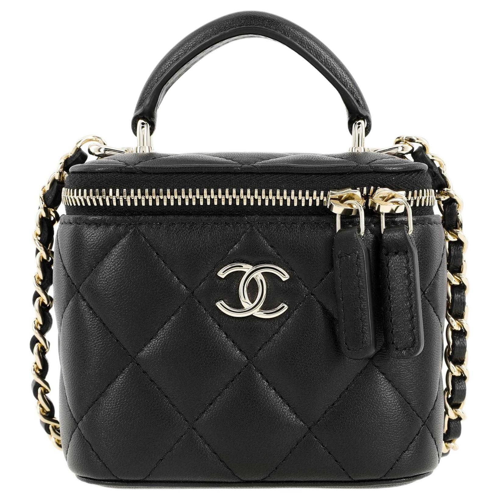 CHANEL Box Bag Small Black Lambskin