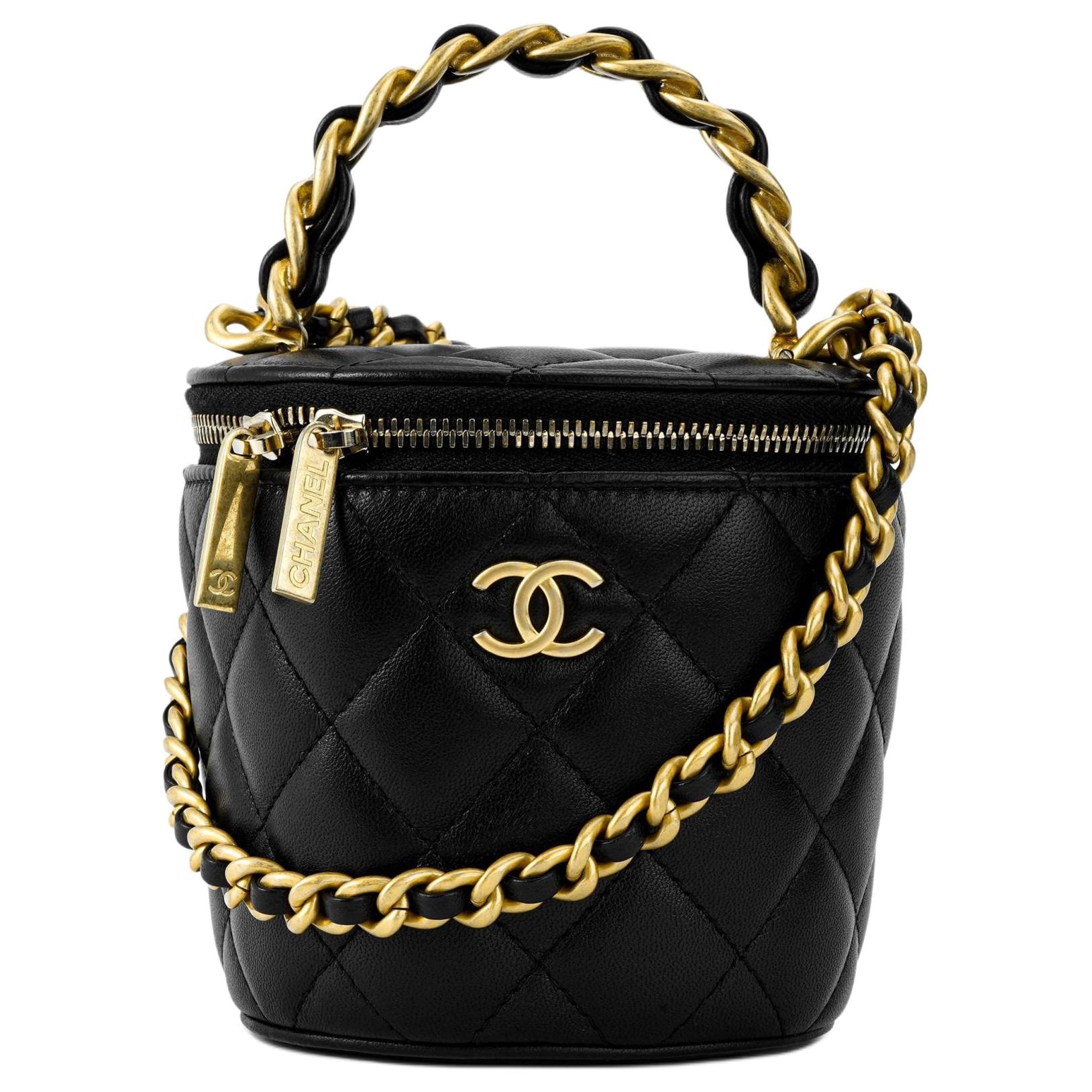 CHANEL Bucket Bag Small Leather Handle