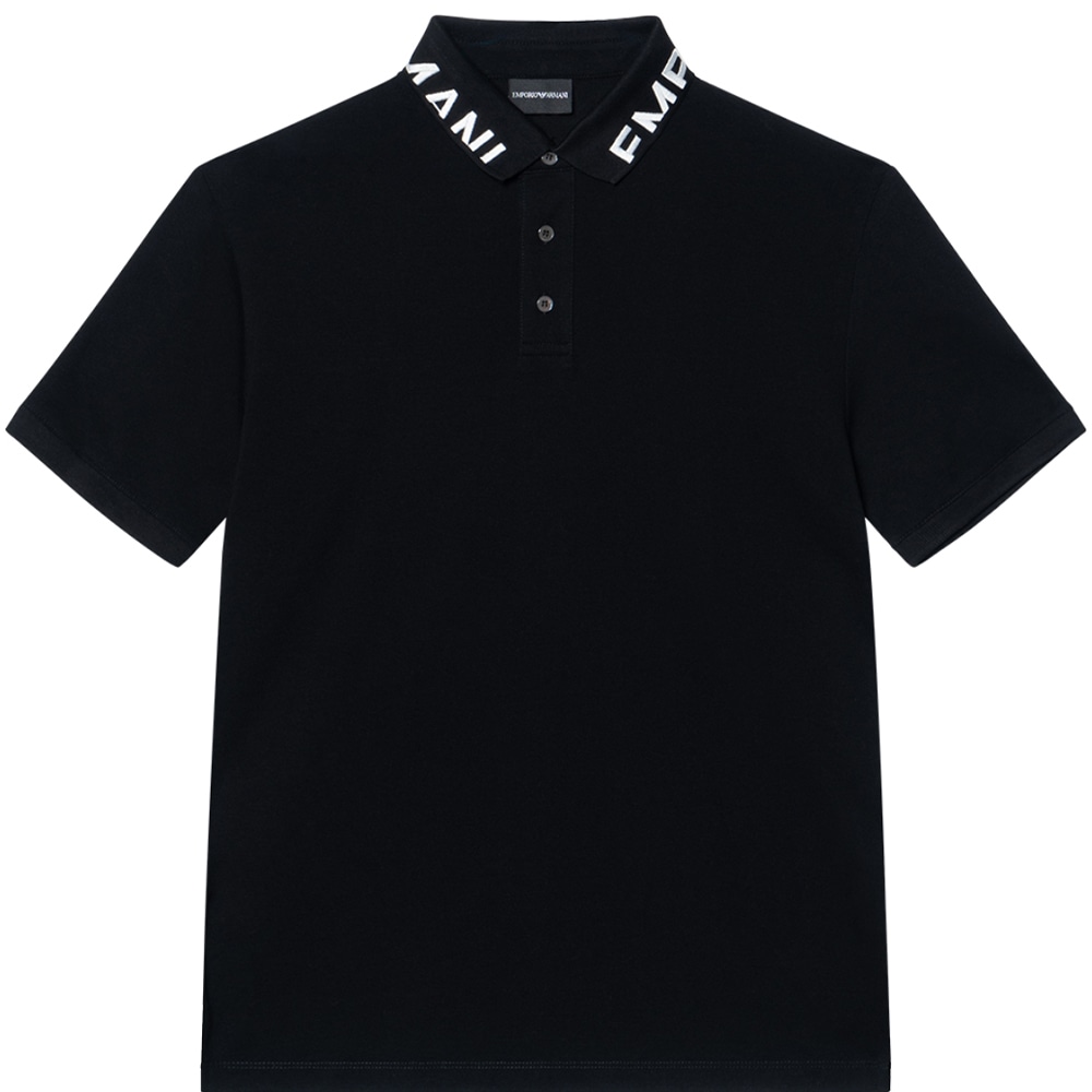 EMPORIO ARMANI/阿玛尼 Emporio Armani Polo Shirt Black