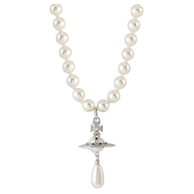 Vivienne Westwood One Row Pearl Drop Choker