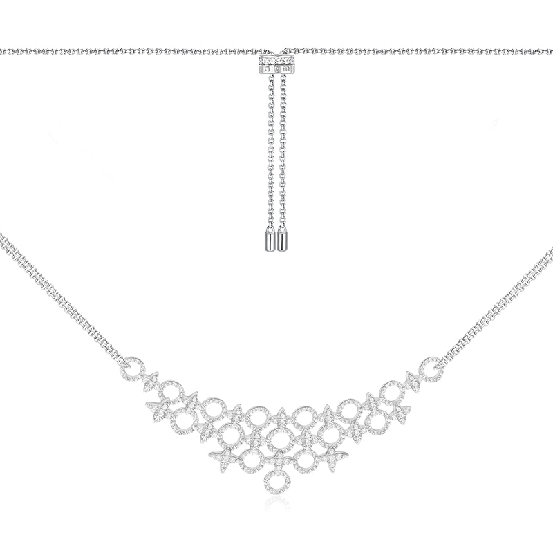 apm Monaco Star Circle Adjustable Necklace 925 Silver