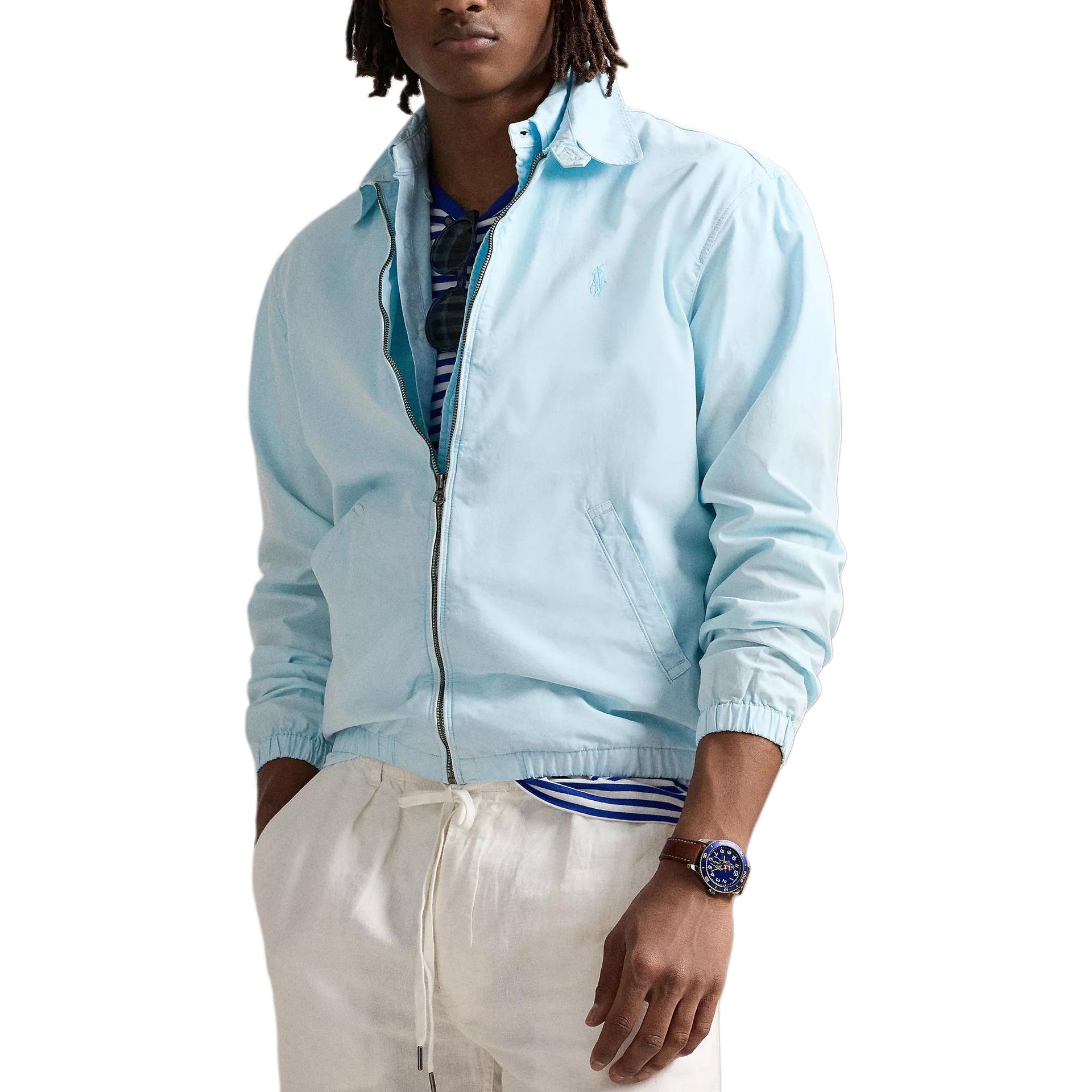 Polo Ralph Lauren Embroidered Zip Collar Jacket Blue