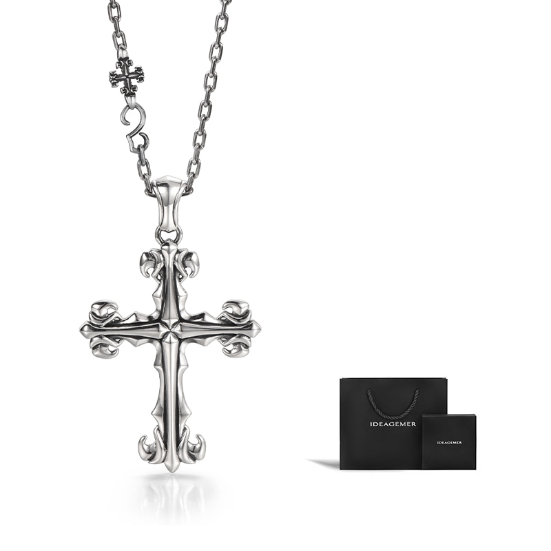 IDEAGEMER Cross Necklace