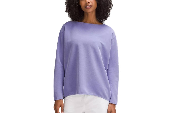 lululemon/露露乐蒙 lululemon Back in Action Long-Sleeve Shirt Deep Lavender