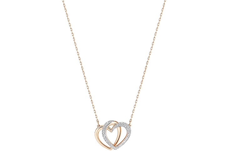 Swarovski/施华洛世奇 Swarovski Heart to Heart Necklace Rose Gold